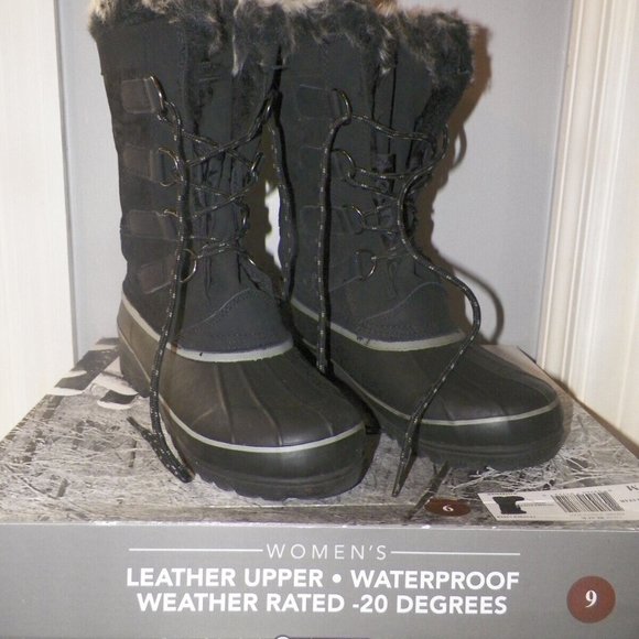 KHOMBU  LADIES' WATERPROOF BOOTS  FUR LINED SZ 9 M - Picture 1 of 6